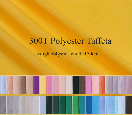 Ready to Ship Large Stock 300T Polyester Taffeta in 540 Colors Available for Down Jacket, Bag Linings, and Jacket Linings