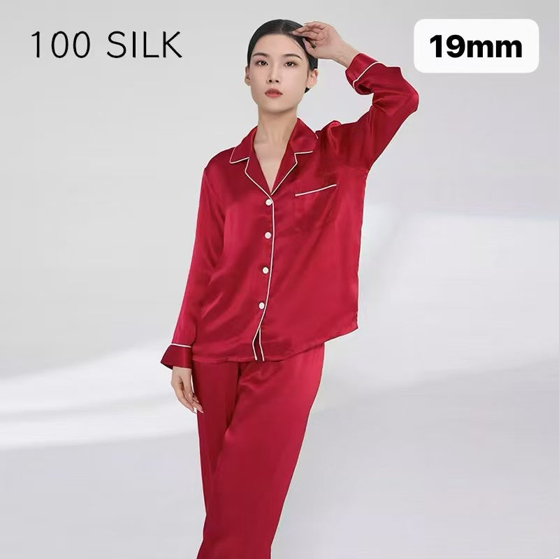 Women's Long Pajamas - 16mm/19mm/22mm Pure Silk, Perfect for a Dreamy Night's Sleep 🌙✨