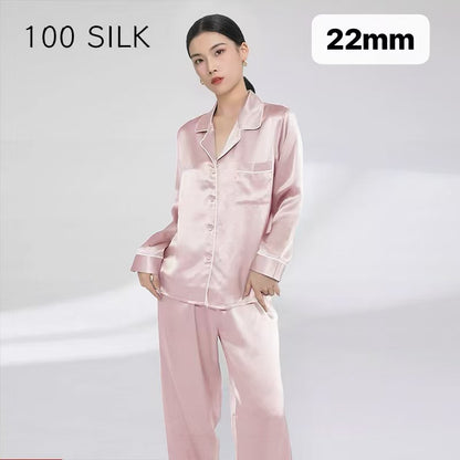 Women's Long Pajamas - 16mm/19mm/22mm Pure Silk, Perfect for a Dreamy Night's Sleep 🌙✨