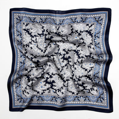 Customizable Pure Silk Square Scarf 53x53cm - Elegant Mulberry Silk Bandana for Women